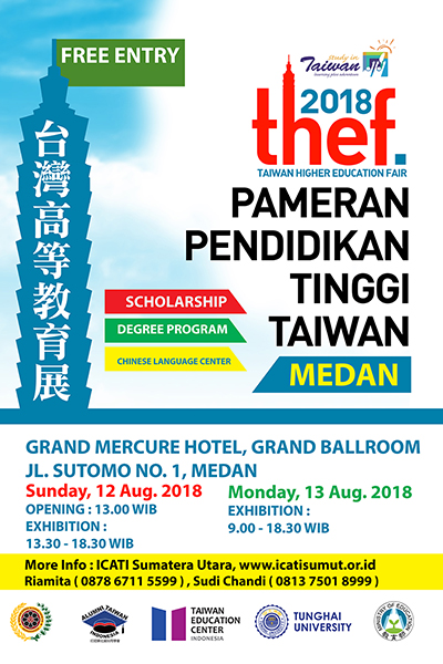 pameran pendidikan taiwan, pameran pendidikan tinggi taiwan, pameran taiwan, pendidikan taiwan, pameran pendidikan taiwan di medan, pameran taiwan di medan